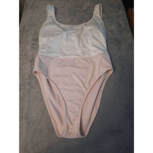 NEW Cremieux Womens Size L one piece Bathing Suit White pink colorblock
